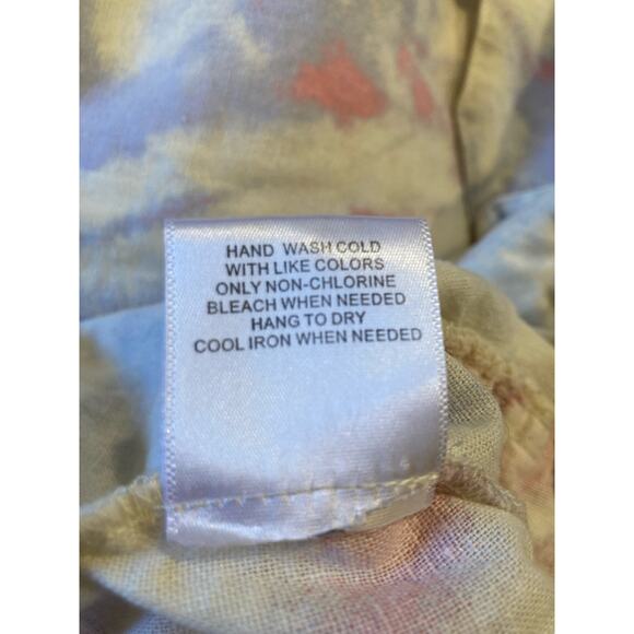 Modcloth Multicolor Tie Dye Floral Linen Blend Overalls 3X Boho Festival Wear - Picture 10 of 12